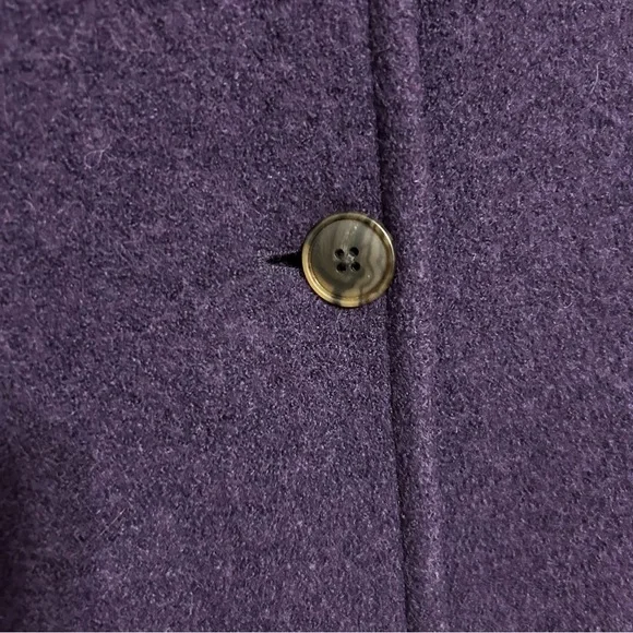 Lands’ End Women’s Wool Blend Pea Coat Purple Size 18 - Picture 4 of 11